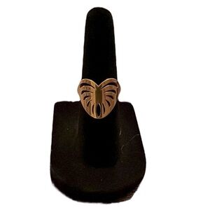 Heart Leaf Ring -Stainless